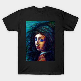 A girl with crazy hair and eyes no.2 T-Shirt